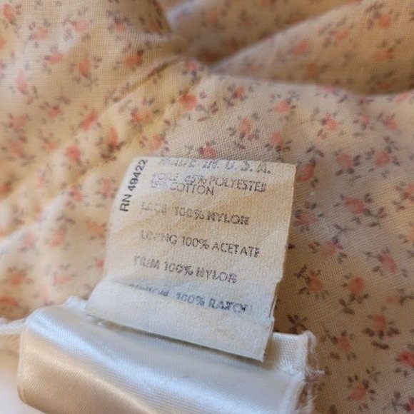 SOLD 1970s VTG GUNNE SAX Prairie Dress Floral Cottage Lace Home 7 French Country - Picture 11 of 16